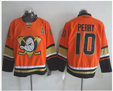 Anaheim Ducks #10 Corey Perry Orange Alternate Stitched NHL Jersey