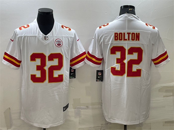 Men's Kansas City Chiefs #32 Nick Bolton White Vapor Untouchable Limited Stitched Football Jersey Men's Kansas City Chiefs #32 Nick Bolton White Vapor Untouchable Limited Stitched Football Jersey