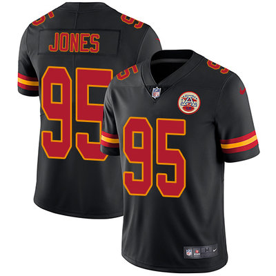 Nike Chiefs #95 Chris Jones Black Men's Stitched NFL Limited Rush Jersey Nike Chiefs #95 Chris Jones Black Men's Stitched NFL Limited Rush Jersey