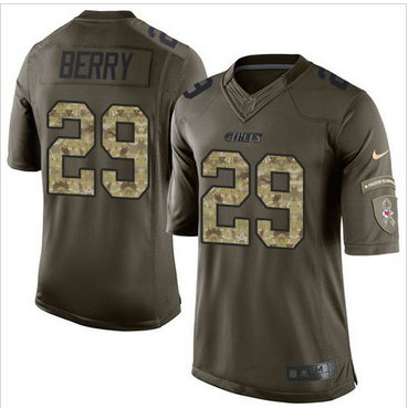 Nike Kansas City Chiefs #29 Eric Berry Green Men's Stitched NFL Limited Salute to Service Jersey