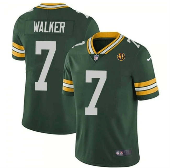 Men's Green Bay Packers #7 Quay Walker Green Vapor Limited Throwback Stitched Football Jersey Men's Green Bay Packers #7 Quay Walker Green Vapor Limited Throwback Stitched Football Jersey
