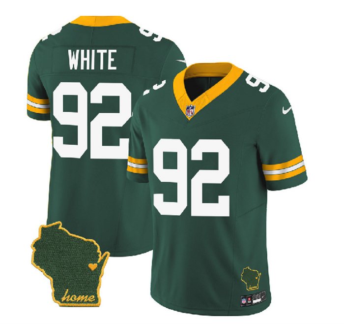 Men's Green Bay Packers #92 Reggie White Green 2023 F.U.S.E. Home Patch Vapor Untouchable Limited Stitched Jersey Men's Green Bay Packers #92 Reggie White Green 2023 F.U.S.E. Home Patch Vapor Untouchable Limited Stitched Jersey
