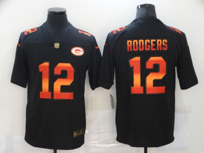 Nike Packers 12 Aaron Rodgers Black Colorful Fashion Limited Jersey Nike Packers 12 Aaron Rodgers Black Colorful Fashion Limited Jersey