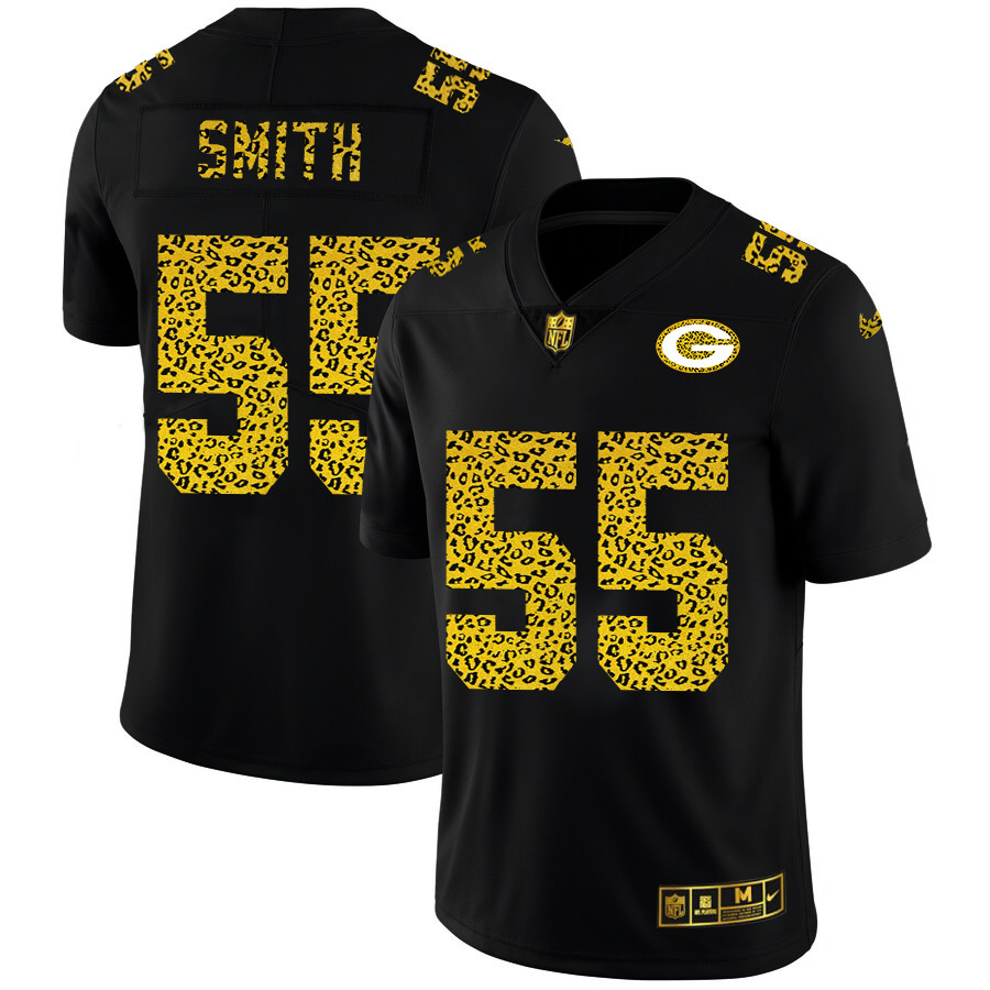 Green Bay Packers #55 Za'Darius Smith Men's Nike Leopard Print Fashion Vapor Limited NFL Jersey Black Green Bay Packers #55 Za'Darius Smith Men's Nike Leopard Print Fashion Vapor Limited NFL Jersey Black