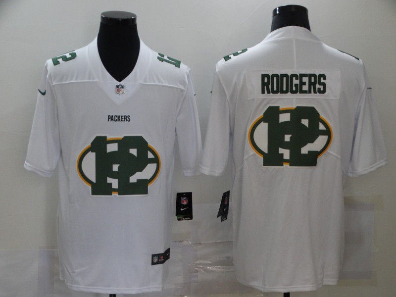 Nike Packers 12 Aaron Rodgers White Shadow Logo Limited Jersey Nike Packers 12 Aaron Rodgers White Shadow Logo Limited Jersey