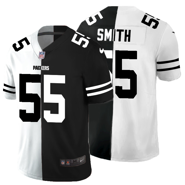 Green Bay Packers #55 Za'Darius Smith Men's Black V White Peace Split Nike Vapor Untouchable Limited NFL Jersey Green Bay Packers #55 Za'Darius Smith Men's Black V White Peace Split Nike Vapor Untouchable Limited NFL Jersey