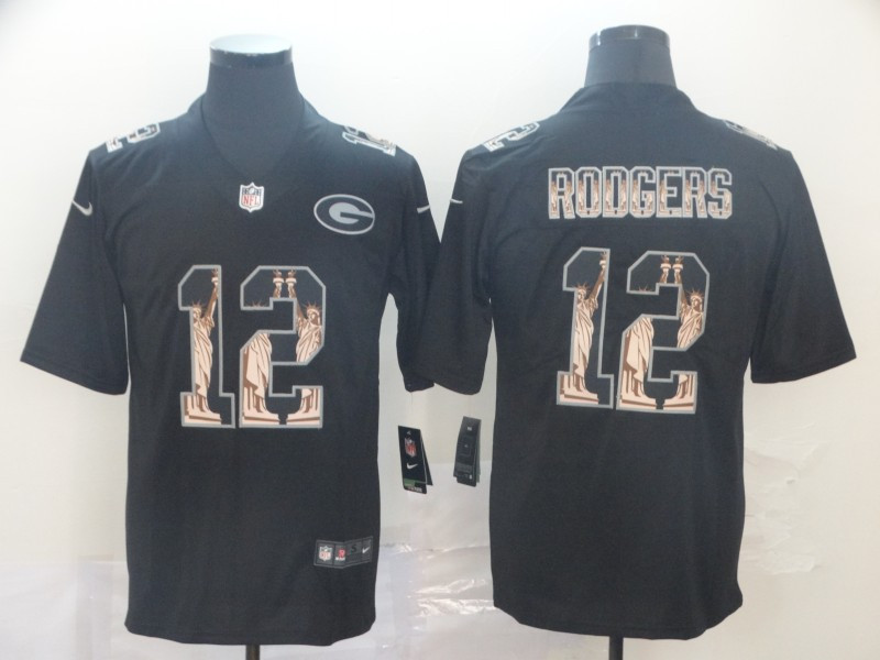 Nike Packers 12 Aaron Rodgers Black Statue Of Liberty Limited Jersey Nike Packers 12 Aaron Rodgers Black Statue Of Liberty Limited Jersey