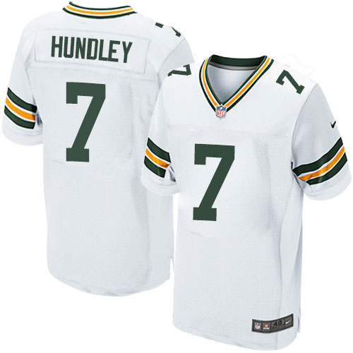Nike Packers #7 Brett Hundley Men's Elite White NFL Jersey Nike Packers #7 Brett Hundley Men's Elite White NFL Jersey