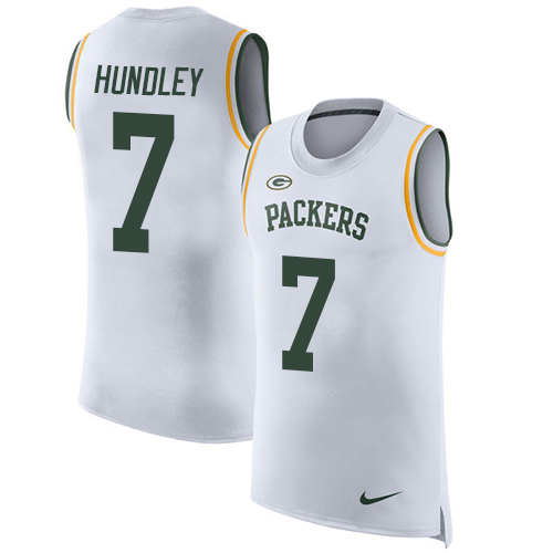 Nike Packers #7 Brett Hundley White Men's Rush Player Name & Number Tank Top NFL Jersey