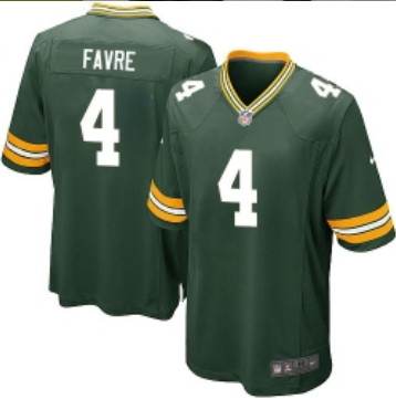 Nike Packers #4 Brett Favre Green Stitched Game Jersey