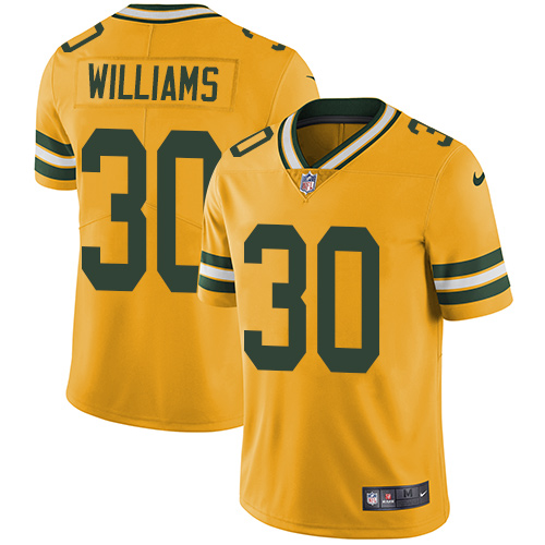 Nike Packers #30 Jamaal Williams Yellow Men's Stitched NFL Limited Rush Jersey Nike Packers #30 Jamaal Williams Yellow Men's Stitched NFL Limited Rush Jersey