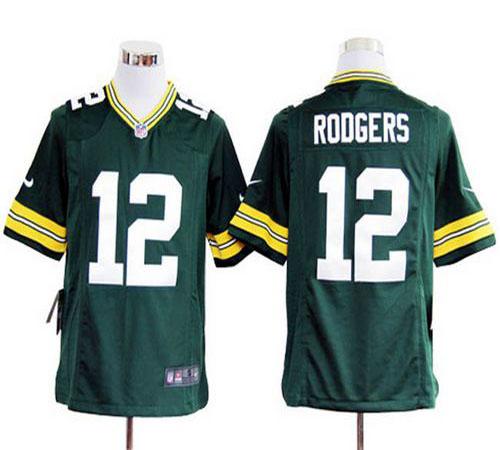 Nike Packers #12 Aaron Rodgers Green Team Color Men's Stitched NFL Game Jersey
