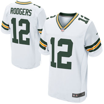 Aaron Rodgers Green Bay Packers Nike Elite Jersey – White