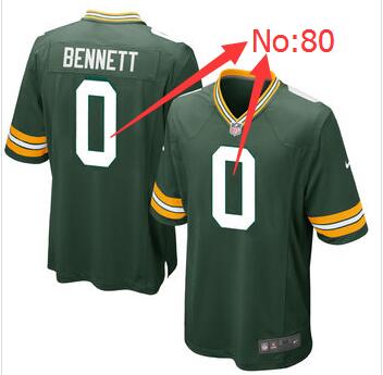 Men's Green Bay Packers #80 Martellus Bennett Nike Green Game Jersey
