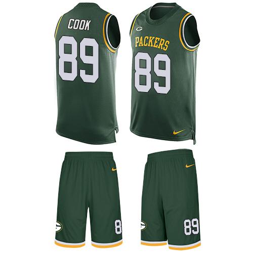 Nike Packers #89 Jared Cook Green Team Color Men's Stitched NFL Limited Tank Top Suit Jersey Nike Packers #89 Jared Cook Green Team Color Men's Stitched NFL Limited Tank Top Suit Jersey