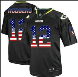 Nike Packers #12 Aaron Rodgers Black Team Color mens Stitched NFL Jersey