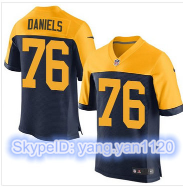Nike Green Bay Packers #76 Mike Daniels Navy Blue Alternate Men's Stitched NFL New Elite Jersey