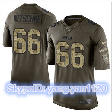 Nike Green Bay Packers #66 Ray Nitschke Green Men's Stitched NFL Limited Salute To Service Jersey
