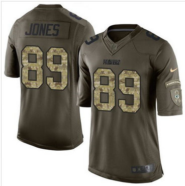 Nike Green Bay Packers #89 James Jones Green Men's Stitched NFL Limited Salute To Service Jersey