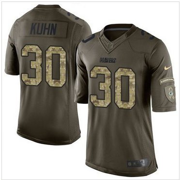Nike Green Bay Packers #30 John Kuhn Green Men's Stitched NFL Limited Salute To Service Jersey