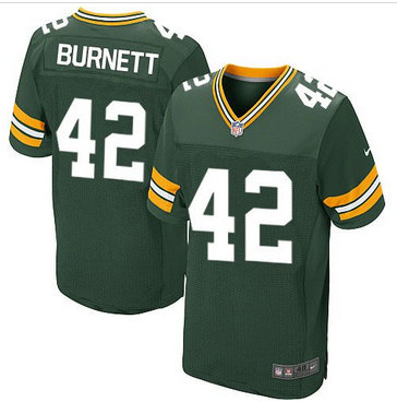 Nike Green Bay Packers #42 Morgan Burnett Green Team Color Men's Stitched NFL Elite Jersey