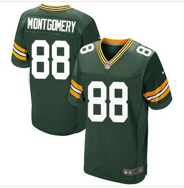Nike Green Bay Packers #88 Ty Montgomery Green Team Color Men's Stitched NFL Elite Jersey