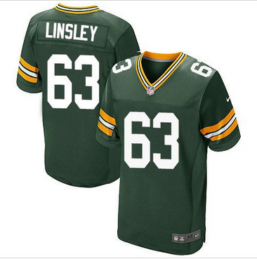 Nike Green Bay Packers #63 Corey Linsley Green Team Color Men's Stitched NFL Elite Jersey