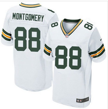 Nike Green Bay Packers #88 Ty Montgomery White Men's Stitched NFL Elite Jersey