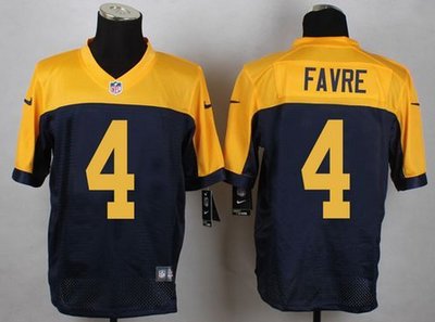 New Green Bay Packers #4 Favre Blue Alternate Men's Stitched NFL New Elite Jersey