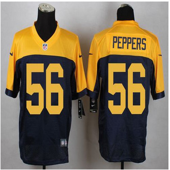 New Green Bay Packers #56 Julius Peppers Navy Blue Alternate Men's Stitched NFL New Elite Jersey