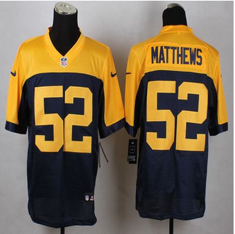 New Green Bay Packers #52 Clay Matthews Navy Blue Alternate Men's Stitched NFL New Elite Jersey