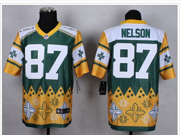 NEW Green Bay Packers #87 Jordy Nelson Green NFL Elite Noble Fashion Jersey