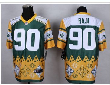 NEW Green Bay Packers #90 B.J. Raji Green NFL Elite Noble Fashion Jersey