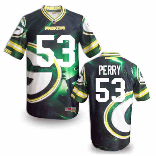 New Green Bay Packers 53 Perry Team Color NFL Elite Fanatical Version Jerseys
