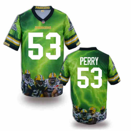 New Green Bay Packers #53 Perry Team Color Elite Fanatical Version Jerseys