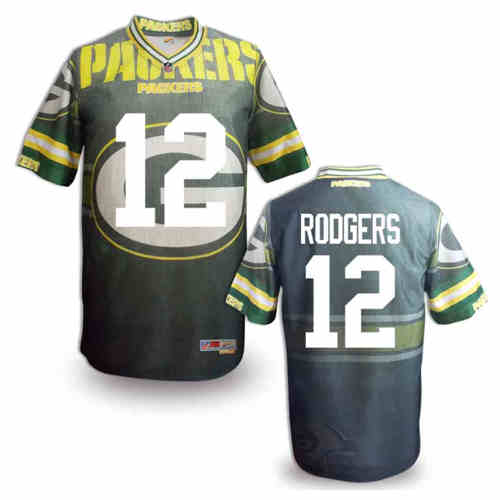 New Green Bay Packers 12 Aaron Rodgers Team Color NFL Elite Fanatical Version Jersey