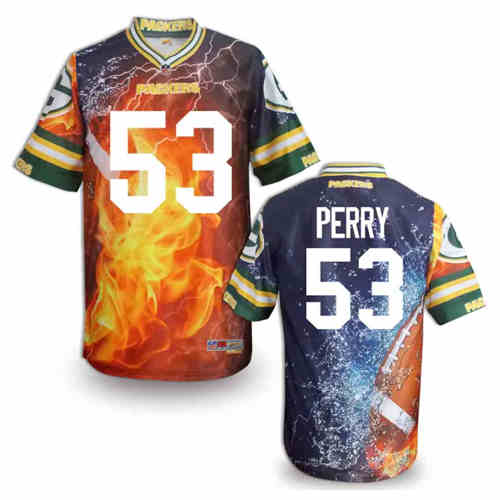 New Green Bay Packers 53# Perry Team Color NFL Elite Fanatical Version Jerseys