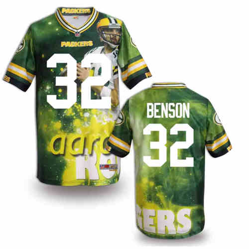 New Green Bay Packers 32# Benson Team Color NFL Elite Fanatical Version Jersey