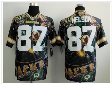 NEW Packers #87 Jordy Nelson Team Color NFL Elite Fanatical Version Jersey