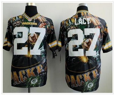 NEW Packers #27 Eddie Lacy Team Color NFL Elite Fanatical Version Jersey