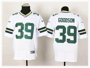 New Green Bay Packers #39 Demetri Goodson White NFL Elite Jersey