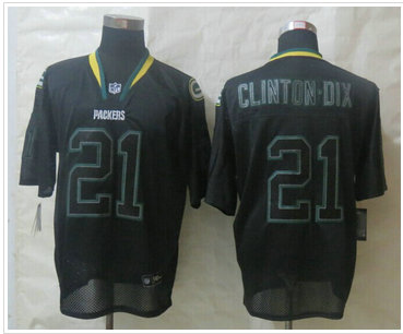 New Green Bay Packers #21 Ha Ha Clinton-Dix Lights Out Black Elite Jerseys
