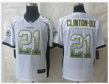 NEW Green Bay Packers #21 Ha Ha Clinton-Dix White NFL Elite Drift Fashion Jersey