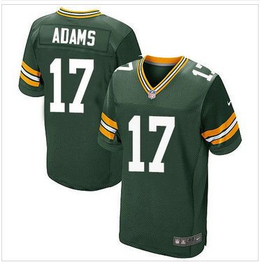 NEW Green Bay Packers #17 Davante Adams Green NFL Elite Jersey