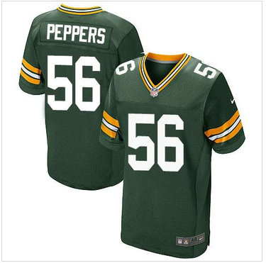 NEW Green Bay Packers #56 Julius Peppers Green Team Color NFL Elite Jersey