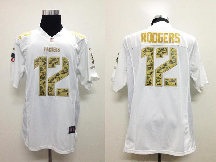 NEW jerseys Green Bay Packers 12 Aaron Rodgers white(USA Game)