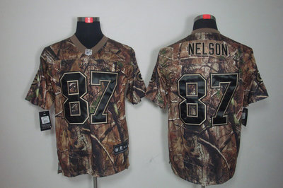NEW Green Bay Packers 87 Jordy Nelson Camo Realtree NFL Jerseys(Elite)