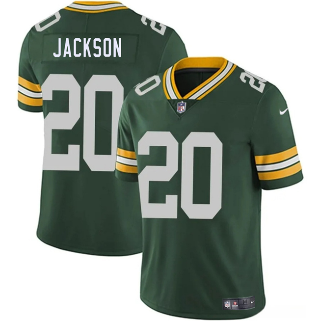 Men's Green Bay Packers #20 Domani Jackson Green 2026 Draft Vapor Untouchable Limited Stitched Football Jersey