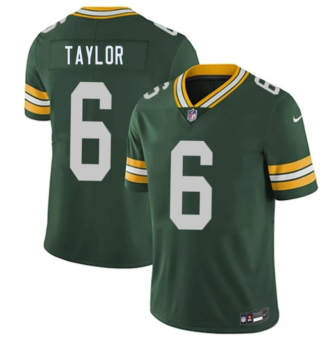 Men's Green Bay Packers #6 Tyrod Taylor Green 2026 Vapor Untouchable Limited Stitched Football Jersey