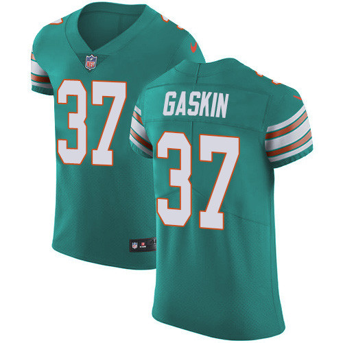Nike Dolphins #37 Myles Gaskin Aqua Green Alternate Men's Stitched NFL New Elite Jersey Nike Dolphins #37 Myles Gaskin Aqua Green Alternate Men's Stitched NFL New Elite Jersey